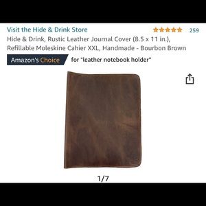 Hide & Drink, Leather Journal cover
